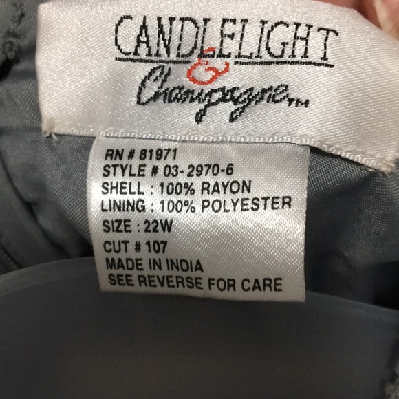 Gray Lace & Bead Blouse by Candlelight& Champagne - Picture 8 of 8